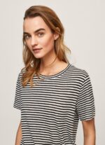 mujer camiseta con estampado de rayas Pepe Jeans 44JTZ459 negro - Imagen 3