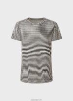 mujer camiseta con estampado de rayas Pepe Jeans 44JTZ459 negro - Imagen 5