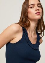 mujer camiseta con volantes en el cuello Pepe Jeans 44JTZ441 dulwich