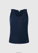 mujer camiseta con volantes en el cuello Pepe Jeans 44JTZ441 dulwich - Imagen 5
