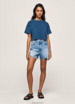 mujer camiseta cropped de terciopelo Pepe Jeans 44JTZ461 jarman - Imagen 2