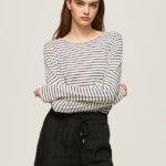 mujer camiseta de manga larga a rayas Pepe Jeans 44JTZ436 dulwich