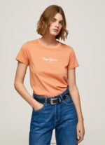 mujer camiseta estampada Pepe Jeans 44JTZ455 durazno - Imagen 3