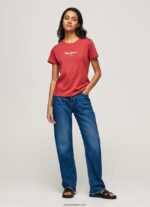 mujer camiseta estampada Pepe Jeans 44JTZ456 estudio rojo - Imagen 2