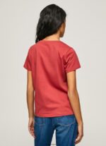 mujer camiseta estampada Pepe Jeans 44JTZ456 estudio rojo - Imagen 4