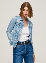 mujer chamarra de mezclilla ajustada Pepe Jeans 44JTZ102 mezclilla - Imagen 2