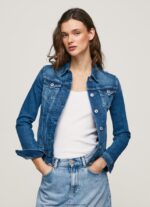 mujer chamarra de mezclilla regular fit Pepe Jeans 44JTZ138 mezclilla
