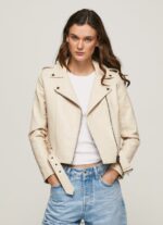 mujer chaqueta biker con hombreras hombreras Pepe Jeans 44JTZ115 sin encaje - Imagen 2