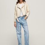 mujer chaqueta biker con hombreras hombreras Pepe Jeans 44JTZ115 sin encaje