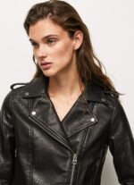 mujer chaqueta biker con hombreras hombreras Pepe Jeans 44JTZ116 negro - Imagen 3
