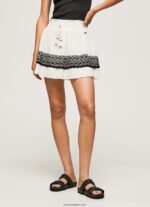 mujer falda con detalles de crochet Pepe Jeans 44JTZ480 mousse - Imagen 2