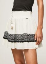 mujer falda con detalles de crochet Pepe Jeans 44JTZ480 mousse - Imagen 3