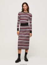 mujer falda midi de canalé Pepe Jeans 44JTZ501 multi