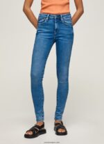 mujer jeans ajustados con cintura alta Pepe Jeans 44JTZ58 mezclilla - Imagen 2