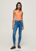 mujer jeans ajustados con cintura alta Pepe Jeans 44JTZ58 mezclilla