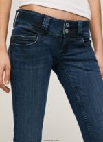 mujer jeans rectos con cintura baja de venus Pepe Jeans 44JTZ3 mezclilla - Imagen 3