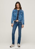 mujer jeans rectos con cintura baja de venus Pepe Jeans 44JTZ5 mezclilla