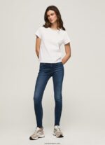 mujer jeans regent de talle alto Pepe Jeans 44JTZ45 mezclilla
