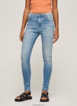 mujer jeans regent de talle alto Pepe Jeans 44JTZ52 mezclilla - Imagen 2