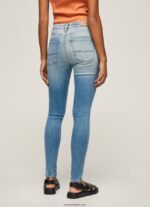 mujer jeans regent de talle alto Pepe Jeans 44JTZ52 mezclilla - Imagen 5