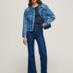 mujer jeans Willa acampanados de talle alto Pepe Jeans 44JTZ62 mezclilla