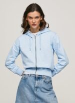 mujer jersey con capucha y cremallera Pepe Jeans 44JTZ270 bahía - Imagen 3