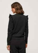 mujer jersey de algodón con volantes Pepe Jeans 44JTZ283 negro - Imagen 4