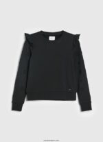 mujer jersey de algodón con volantes Pepe Jeans 44JTZ283 negro - Imagen 5