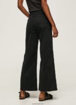 mujer pantalones acampanados de algodón Pepe Jeans 44JTZ313 negro - Imagen 3