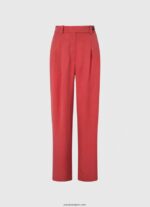 mujer pantalones anchos plisados Pepe Jeans 44JTZ289 estudio rojo - Imagen 5