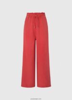 mujer pantalones paper bag anchos Pepe Jeans 44JTZ303 estudio rojo - Imagen 5