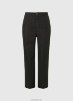 mujer pantalones rectos de tejido fluido Pepe Jeans 44JTZ291 negro - Imagen 5