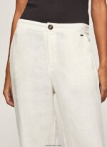 mujer pantalones rectos de tejido fluido Pepe Jeans 44JTZ311 mousse - Imagen 3