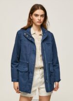 mujer parka con estampado Union Jack Pepe Jeans 44JTZ127 océano