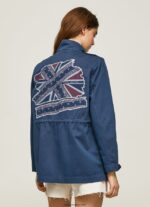 mujer parka con estampado Union Jack Pepe Jeans 44JTZ127 océano - Imagen 3