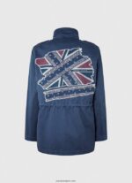 mujer parka con estampado Union Jack Pepe Jeans 44JTZ127 océano - Imagen 5