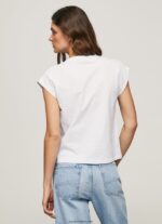 mujer playera con estampado Union Jack Pepe Jeans 44JTZ415 blanco - Imagen 4