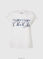 mujer playera con logo bordado Pepe Jeans 44JTZ433 blanco - Imagen 5