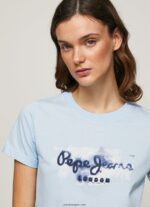 mujer playera con logo degradado Pepe Jeans 44JTZ422 bahía - Imagen 3