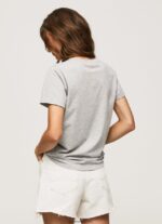 mujer playera con logo estampado Pepe Jeans 44JTZ412 gris marga - Imagen 4