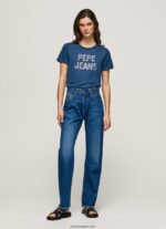 mujer playera con logo estampado Pepe Jeans 44JTZ443 océano - Imagen 2