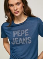 mujer playera con logo estampado Pepe Jeans 44JTZ443 océano - Imagen 3