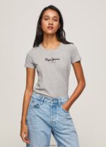 mujer playera con logo floral Pepe Jeans 44JTZ402 fuerte - Imagen 5