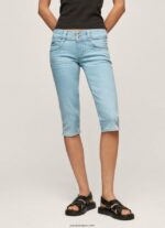 mujer shorts de mezclilla 3/4 de corte estándar Pepe Jeans 44JTZ520 mezclilla - Imagen 2