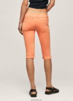 mujer shorts vaqueros capri Pepe Jeans 44JTZ528 durazno - Imagen 4