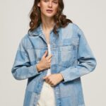 mujer sobrecamisa de mezclilla regular fit Pepe Jeans 44JTZ352 mezclilla