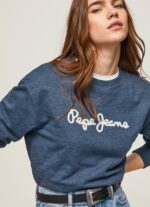 mujer suéter con logo estampado Pepe Jeans 44JTZ276 dulwich - Imagen 3