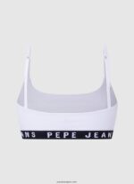 mujer sujetador deportivo de algodón Pepe Jeans 44JTZ536 blanco - Imagen 2