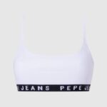 mujer sujetador deportivo de algodón Pepe Jeans 44JTZ536 blanco