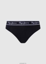 mujer tanga clásica con logo estampado Pepe Jeans 44JTZ549 negro
